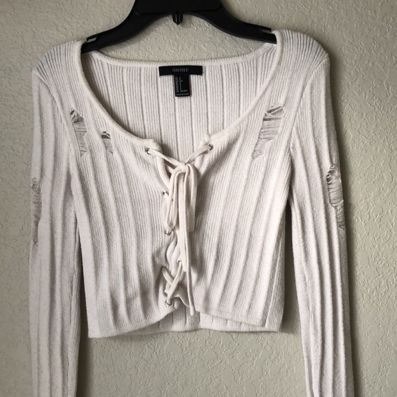 Destructed Crop Sweater - Picture 2 of 2